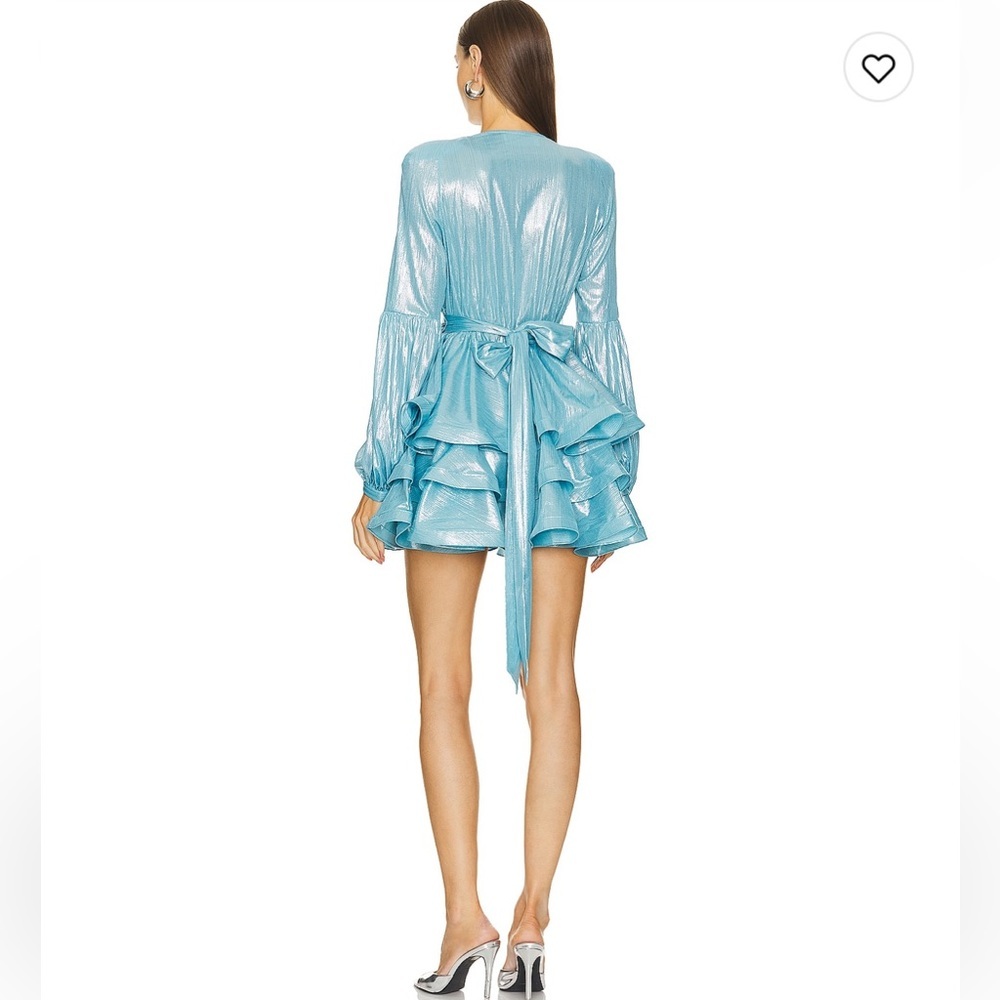 Bronx and Banco Bedouin Metallic Blue Mini Dress - Picture 4 of 6